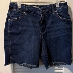 Maurices Dark Blue Bermuda Jean Shorts